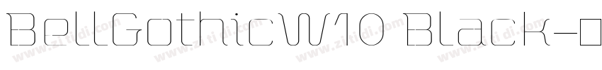 BellGothicW10 Black字体转换